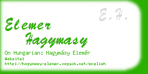 elemer hagymasy business card